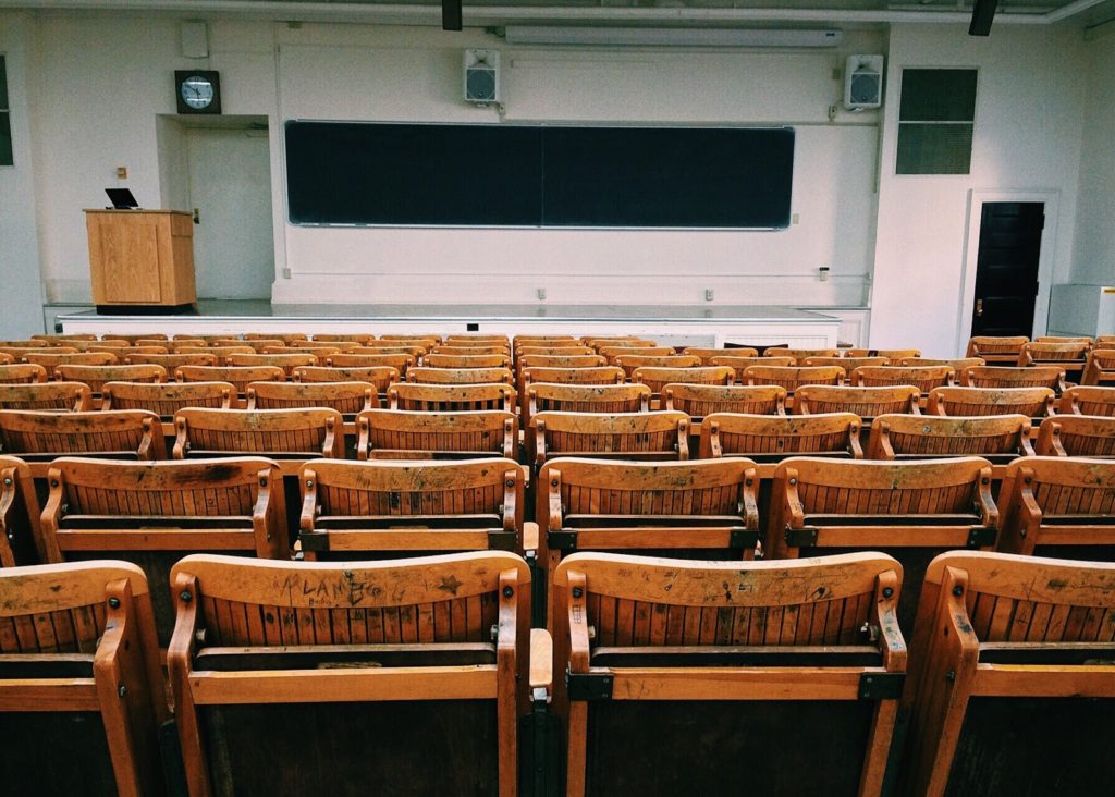 empty university classroom